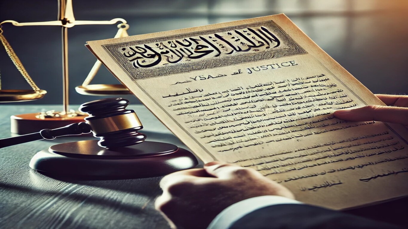 صورة قانونية تضم ميزان العدالة، ومطرقة قاضٍ، ومستند رسمي بالعربية، تعبر عن صدور حكم قضائي يؤكد انتهاء وكالة المحامي بصدور الحكم.