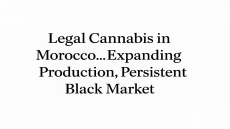 صورة لنبات القنب مع عنوان بالإنجليزية حول الصناعة القانونية للقنب.