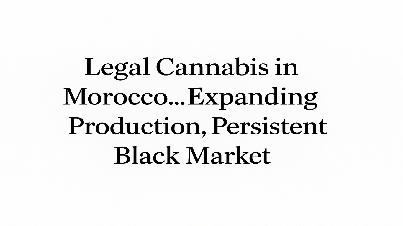 صورة لنبات القنب مع عنوان بالإنجليزية حول الصناعة القانونية للقنب.