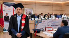 محمد المنصوري, مناقشة الدكتوراه, دكتوراه في القانون العام, كلية الحقوق بوجدة, جامعة محمد الأول, أطروحة دكتوراه, القانون الدستوري, حدود المراجعة الدستورية, دستور 2011, ميزة مشرف جدا, توصية بالنشر, تنويه خاص من اللجنة, البحث العلمي بالمغرب