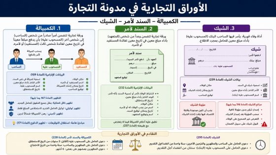 فيديو:شرح الأوراق التجارية في القانون المغربي: الكمبيالة والسند لأمر والشيك