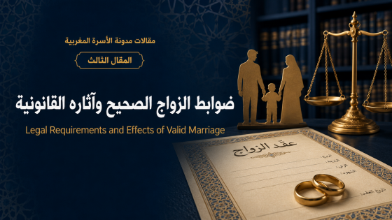 ضوابط الزواج الصحيح وآثاره القانونية في مدونة الأسرة المغربية – المقال الثالث.